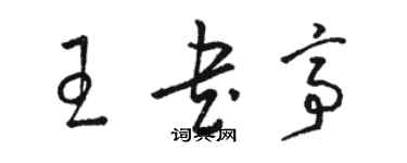 骆恒光王书亭草书个性签名怎么写