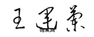 骆恒光王运兰草书个性签名怎么写