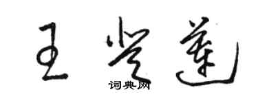 骆恒光王登莲草书个性签名怎么写