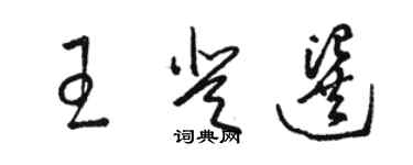 骆恒光王登选草书个性签名怎么写