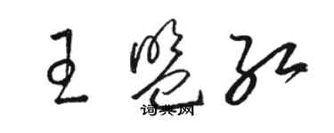 骆恒光王盟红草书个性签名怎么写