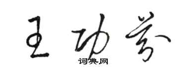 骆恒光王功芬草书个性签名怎么写