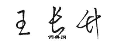 骆恒光王长竹草书个性签名怎么写