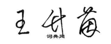 骆恒光王竹茵草书个性签名怎么写