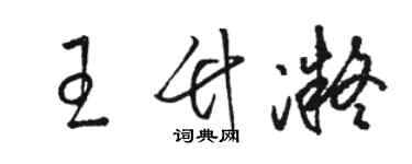 骆恒光王竹凝草书个性签名怎么写