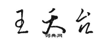 骆恒光王夭台草书个性签名怎么写