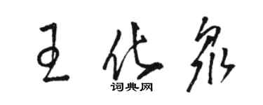 骆恒光王化众草书个性签名怎么写