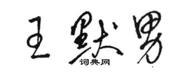 骆恒光王默男草书个性签名怎么写