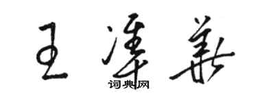 骆恒光王准华草书个性签名怎么写
