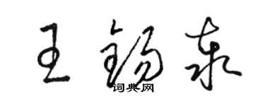 骆恒光王锡泰草书个性签名怎么写
