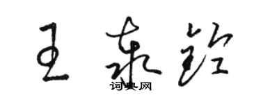 骆恒光王泰铃草书个性签名怎么写