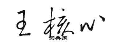 骆恒光王核心草书个性签名怎么写