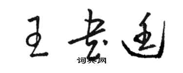 骆恒光王书廷草书个性签名怎么写