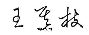 骆恒光王其枝草书个性签名怎么写