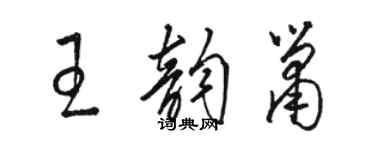 骆恒光王韵箫草书个性签名怎么写