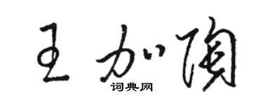 骆恒光王加陶草书个性签名怎么写