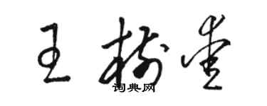 骆恒光王树爱草书个性签名怎么写