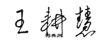 骆恒光王耕慧草书个性签名怎么写