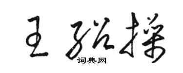 骆恒光王绍操草书个性签名怎么写
