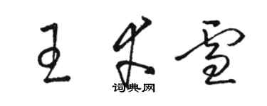 骆恒光王幸雪草书个性签名怎么写