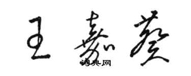 骆恒光王嘉葵草书个性签名怎么写