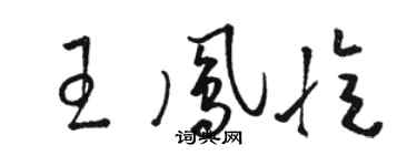 骆恒光王凤忆草书个性签名怎么写
