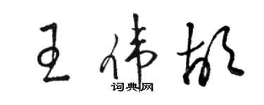 骆恒光王伟胡草书个性签名怎么写