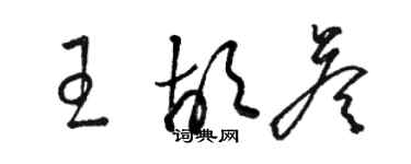 骆恒光王胡答草书个性签名怎么写