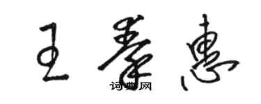 骆恒光王秦惠草书个性签名怎么写