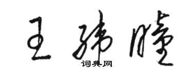 骆恒光王纬瞳草书个性签名怎么写
