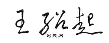 骆恒光王绍起草书个性签名怎么写