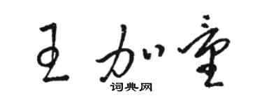 骆恒光王加量草书个性签名怎么写