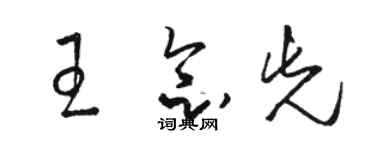 骆恒光王念先草书个性签名怎么写