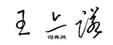 骆恒光王亦诺草书个性签名怎么写