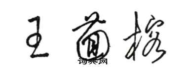 骆恒光王茴榕草书个性签名怎么写