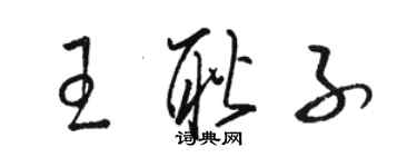 骆恒光王耿子草书个性签名怎么写