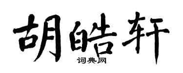 翁闿运胡皓轩楷书个性签名怎么写