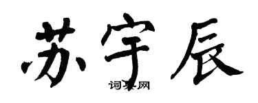 翁闿运苏宇辰楷书个性签名怎么写
