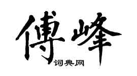 翁闿运傅峰楷书个性签名怎么写