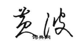 骆恒光黄波草书个性签名怎么写
