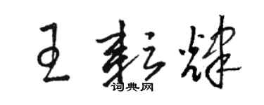 骆恒光王耘辉草书个性签名怎么写