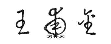 骆恒光王甫金草书个性签名怎么写