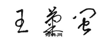 骆恒光王菊闽草书个性签名怎么写