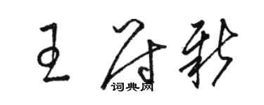 骆恒光王尉新草书个性签名怎么写