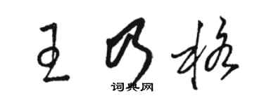 骆恒光王乃格草书个性签名怎么写