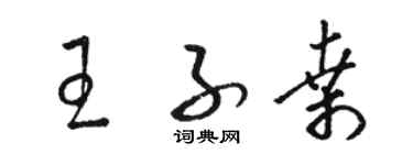 骆恒光王子桑草书个性签名怎么写