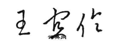 骆恒光王宜伶草书个性签名怎么写