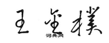 骆恒光王金朴草书个性签名怎么写