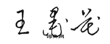 骆恒光王墨花草书个性签名怎么写