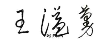骆恒光王溢蔓草书个性签名怎么写